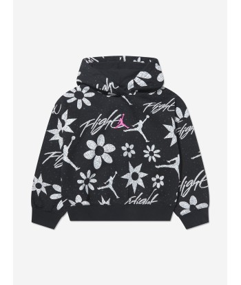 Jordan Girls Floral Flight AOP Hoodie in Black vous aussi creer 