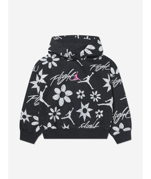 Jordan Girls Floral Flight AOP Hoodie in Black vous aussi creer 