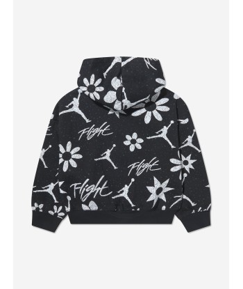 Jordan Girls Floral Flight AOP Hoodie in Black vous aussi creer 