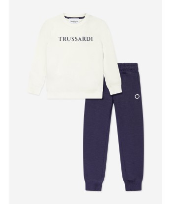 Trussardi Boys Joao Bis Logo Tracksuit in Navy En savoir plus