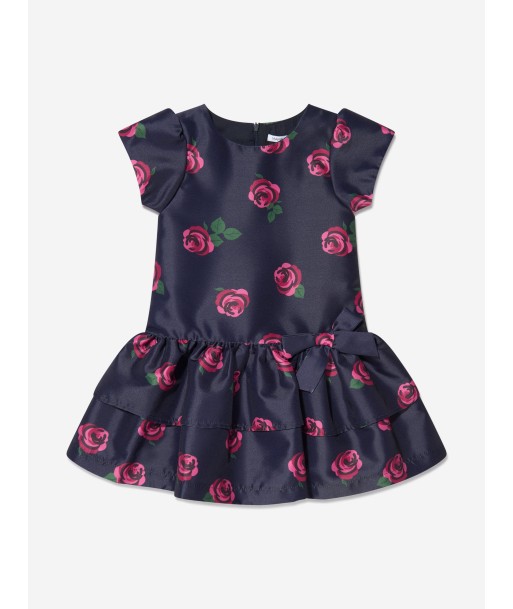 Mama Luma Girls Rose Print Tiered Dress commande en ligne