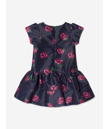 Mama Luma Girls Rose Print Tiered Dress commande en ligne