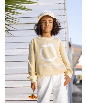 Trussardi Kids Beavi Logo Sweatshirt in Beige outlet