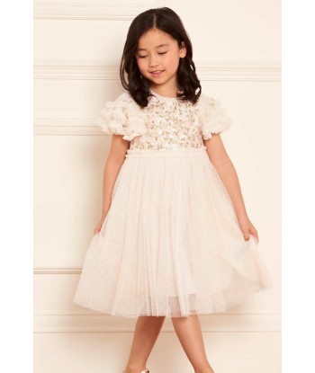 Needle & Thread Girls Posy Bodice Dress in Ivory rembourrage situé sous