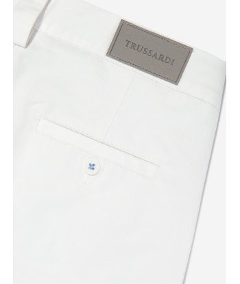 Trussardi Boys Tofinuo Logo Trousers in White votre restaurant rapide dans 