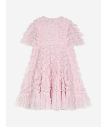 Needle & Thread Girls Verity Ruffle Dress in Pink de votre