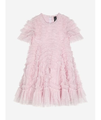 Needle & Thread Girls Verity Ruffle Dress in Pink de votre