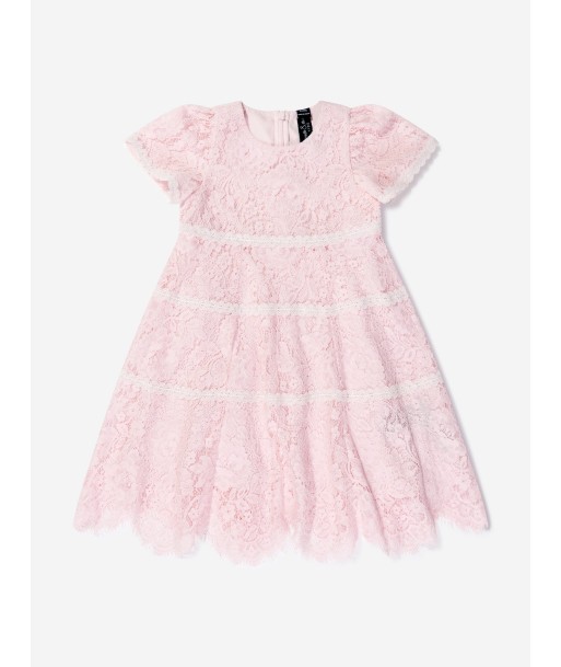 Needle & Thread Girls Lace Primrose Dress In Pink solde