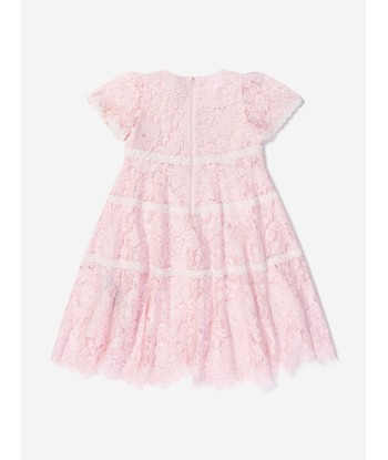 Needle & Thread Girls Lace Primrose Dress In Pink solde