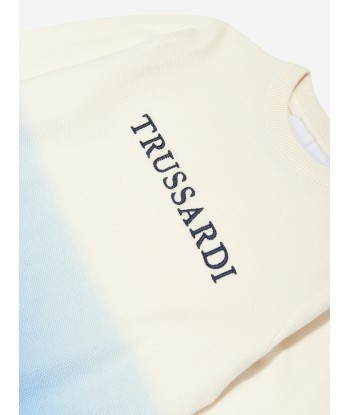 Trussardi Boys Adorf Dip Dye Sweatshirt in White 50% de réduction en Octobre 2024