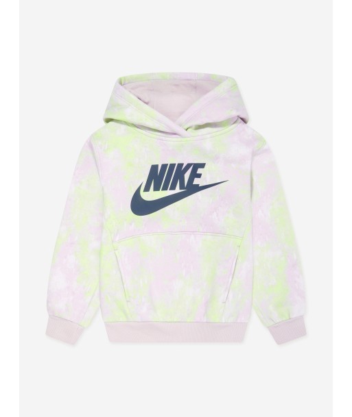 Nike Girls Printed Club Hoodie in Purple 50-70% off 