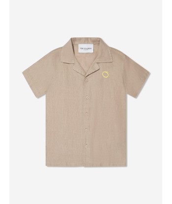 Trussardi Boys Delian Shirt And Shorts Set in Beige prix