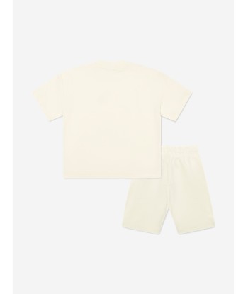 Calvin Klein Boys Ottoman Relaxed Shorts Set in Beige Les magasins à Paris et en Île-de-France