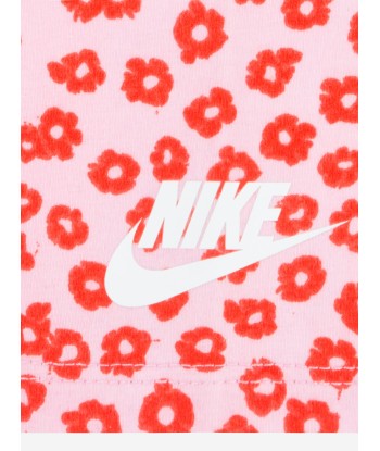 Nike Girls Floral Leggings Set in Pink pas chere