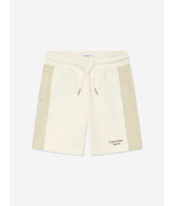 Calvin Klein Boys Colourblock Shorts Set in Beige store