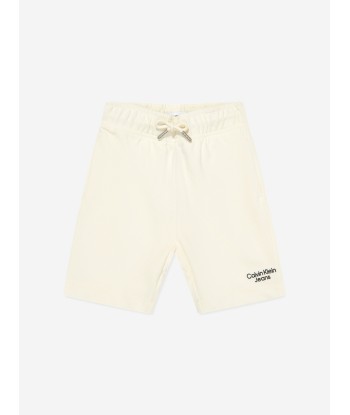 Calvin Klein Boys Ottoman Relaxed Shorts Set in Beige Les magasins à Paris et en Île-de-France