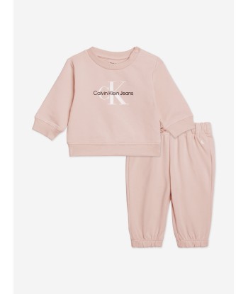 Calvin Klein Baby Girls Monogram Tracksuit in Pink la chaussure