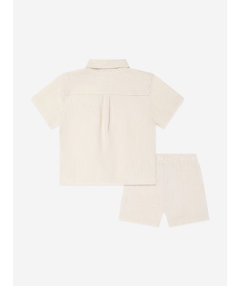 Calvin Klein Baby Boys Linen Blend Shorts Set in Beige Comparez et commandez 