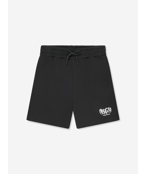 MSGM Boys Fleece Bermuda Shorts in Black solde