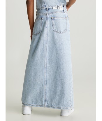 Calvin Klein Girls Denim Maxi Skirt in Blue 2024