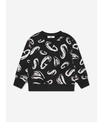 MSGM Boys Logo Sweatshirt in Black plus qu'un jeu 