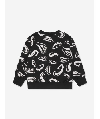 MSGM Boys Logo Sweatshirt in Black plus qu'un jeu 