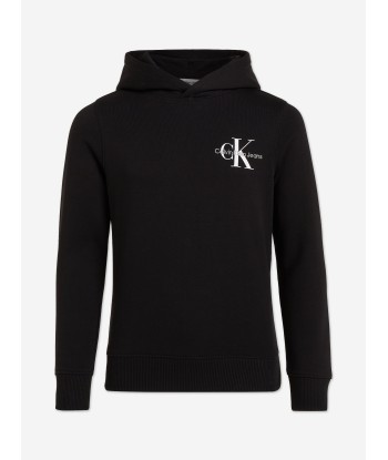 Calvin Klein Kids Small Monogram Hoodie in Black prix pour 