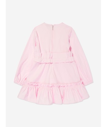 MSGM Girls Poplin Dress in Pink Livraison rapide