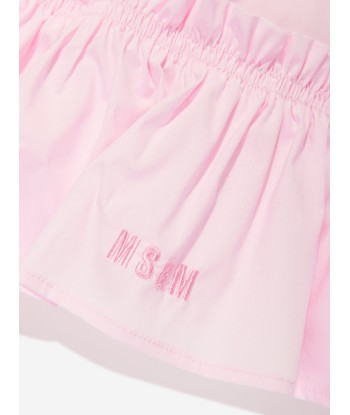 MSGM Girls Poplin Dress in Pink Livraison rapide