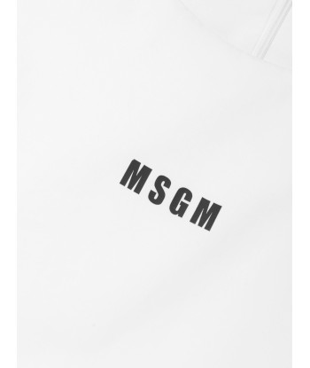 MSGM Girls Poplin Dress in White À commander