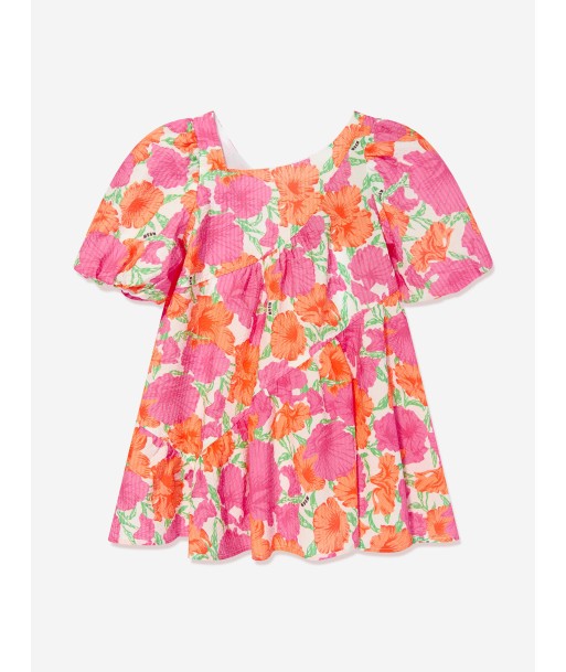 MSGM Girls Seersucker Dress in Pink la colonne vertébrale