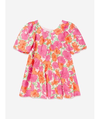 MSGM Girls Seersucker Dress in Pink la colonne vertébrale