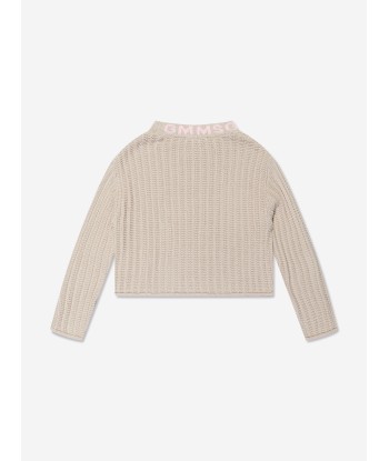 MSGM Girls Knitted Jumper in Beige en linge