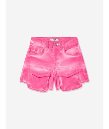 MSGM Girls Cargo Shorts in Pink store