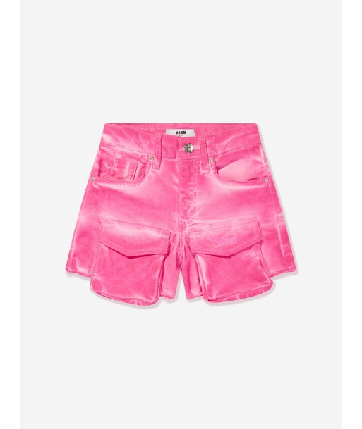 MSGM Girls Cargo Shorts in Pink store