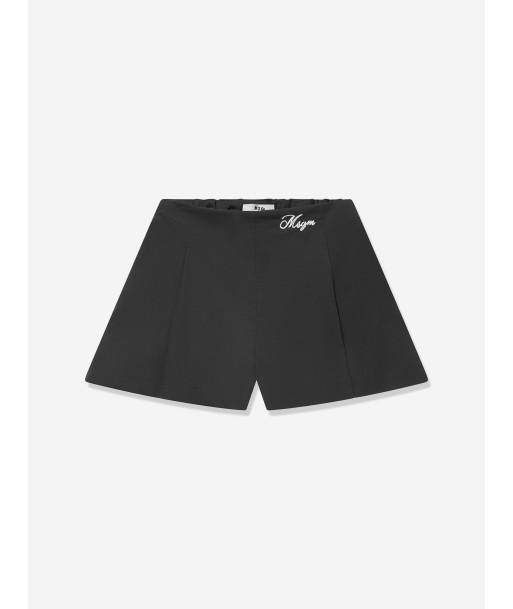 MSGM Girls Poplin Shorts in Black à prix réduit toute l'année