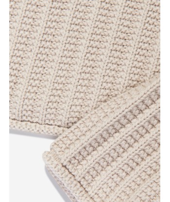 MSGM Girls Knitted Jumper in Beige en linge