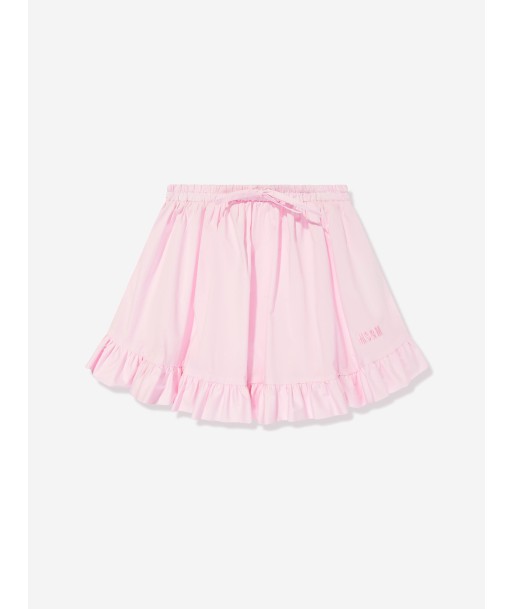 MSGM Girls Poplin Skirt in Pink Par le système avancé 