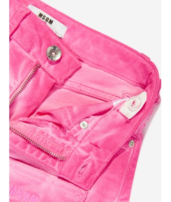 MSGM Girls Cargo Shorts in Pink store