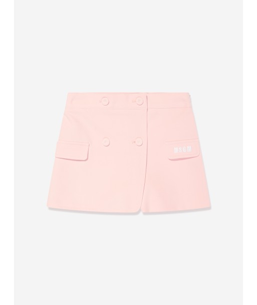 MSGM Girls Technical Fabric Skort in Pink 50-70% off 