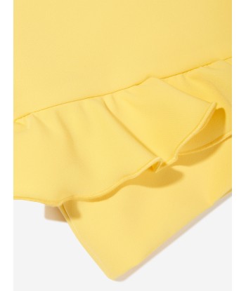 MSGM Girls Technical Fabric Shorts in Yellow une grave pollution 