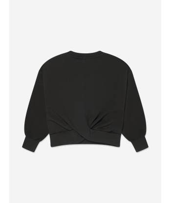 MSGM Girls Logo Sweatshirt in Black ouvre sa boutique