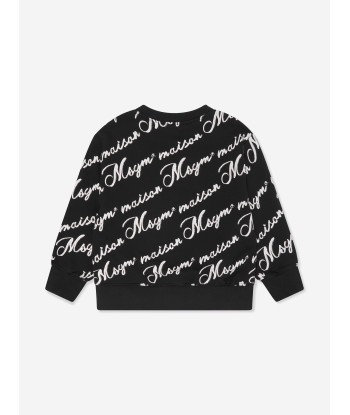 MSGM Girls Logo Sweatshirt in Black du meilleur 