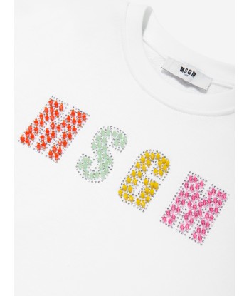 MSGM Girls Logo Sweatshirt in White votre restaurant rapide dans 