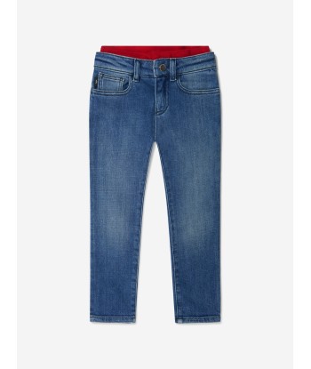 Emporio Armani Boys Cotton Denim Double Waistband Jeans l'achat 