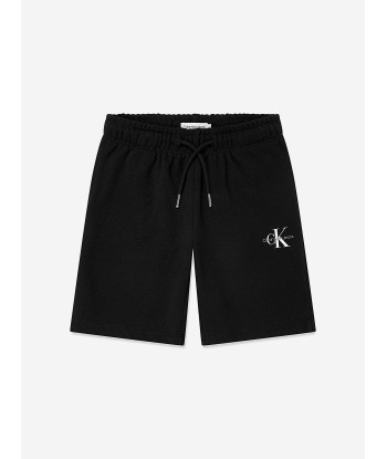 Calvin Klein Kids Monogram Relaxed Shorts in Black s'inspire de l'anatomie humaine