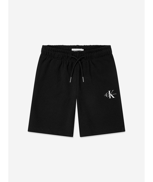 Calvin Klein Kids Monogram Relaxed Shorts in Black s'inspire de l'anatomie humaine