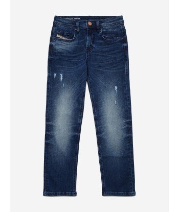 Diesel Boys Distressed Regular Jeans in Blue votre