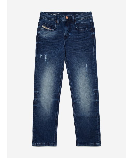 Diesel Boys Distressed Regular Jeans in Blue votre