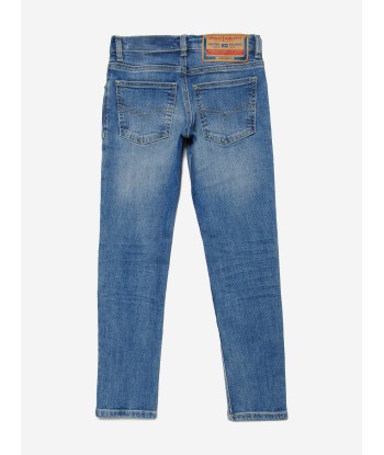 Diesel Boys Regular Fit Jeans in Blue pas cher 